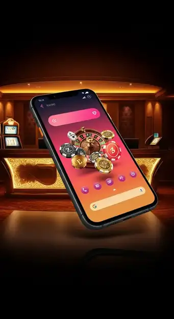 Interface van de Kokobet Casino mobiele app op een smartphone, met gokkasten en live casino spellen zichtbaar, klaar voor de download in Nederland.